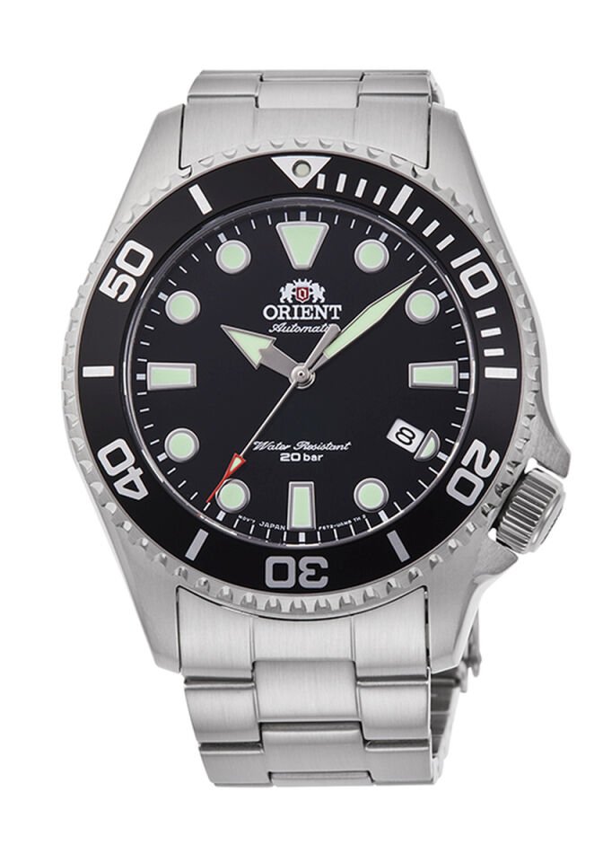 Orient RA-AC0K01B10B Otomatik Çelik Gri Siyah Kadran 20 ATM Safir Cam 44 mm Erkek Kol Saati