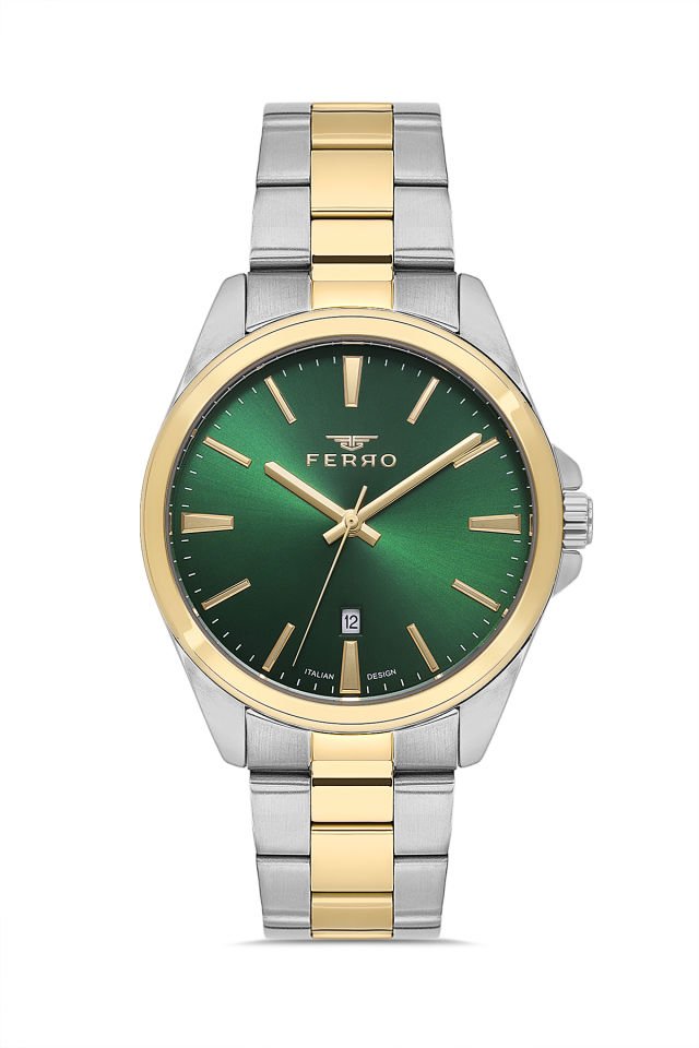 Ferro Sarı ve Gümüş Çelik Kordon Erkek Kol Saati F11551AWT-D6
