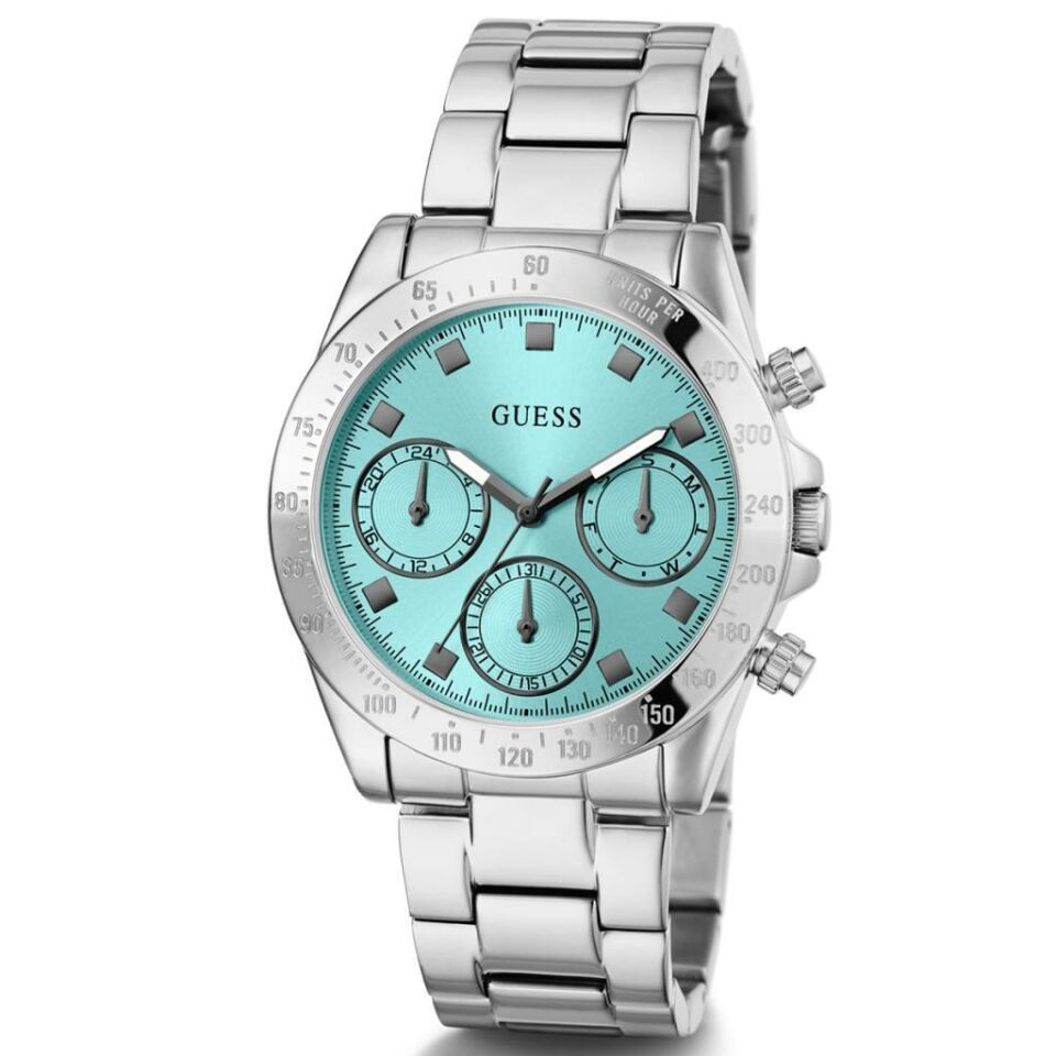 Guess GUGW0314L4 Quartz Çelik Metalik Gri Mavi Kadran 38 mm Kadın Kol Saati