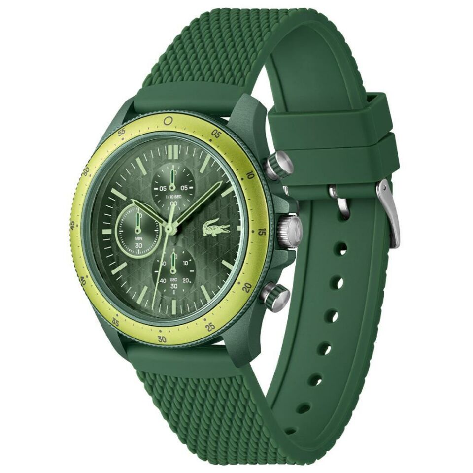 Lacoste 2011328 Quartz Silikon Yeşil 43 mm Erkek Kol Saati