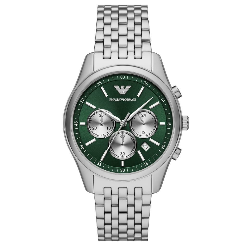 Emporio Armani AR11581 Quartz Çelik Gri Yeşil Kadran 41 mm Erkek Kol Saati