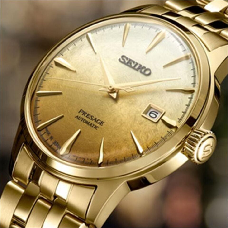 Seiko Presage SRPK46J 41 mm Çelik Gold 5 Atm Otomatik Erkek Kol Saati