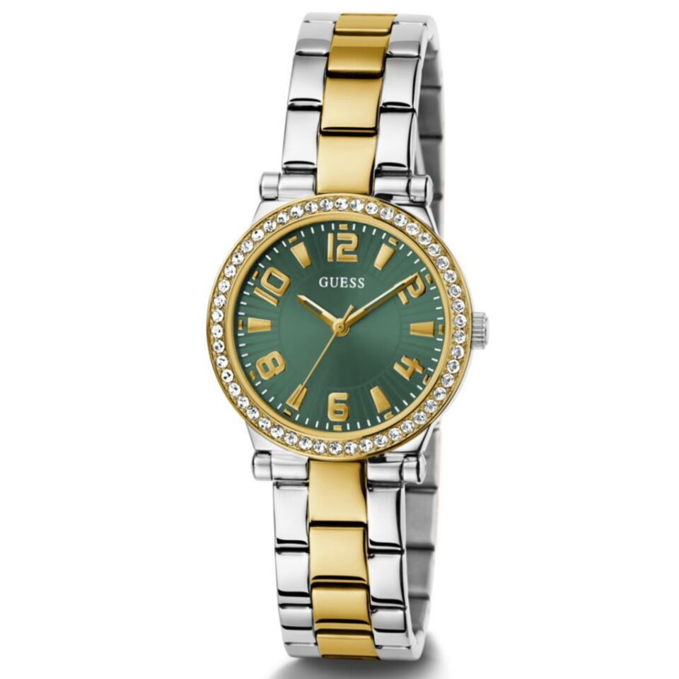 Guess GUGW0686L2 Quartz Çelik Altın/Gri Yeşil Kadran 32 mm Kadın Kol Saati