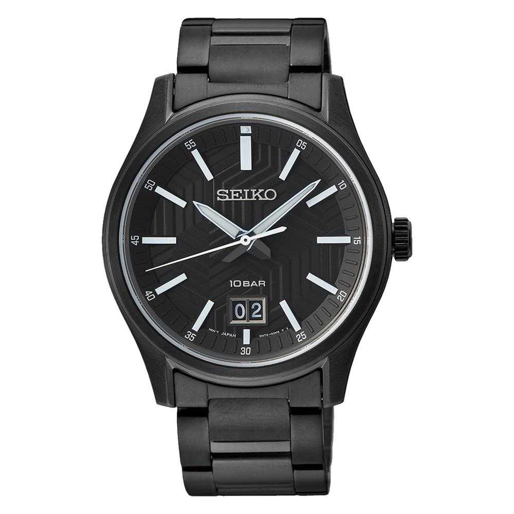 Seiko SUR515P Quartz Çelik Siyah Safir Cam 10 ATM 40 mm Erkek Kol Saati