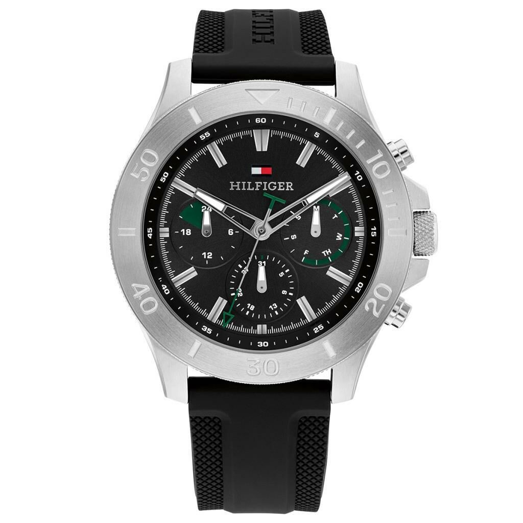 Tommy Hilfiger TH1792111 Quartz Silikon Siyah 46 mm Erkek Kol Saati