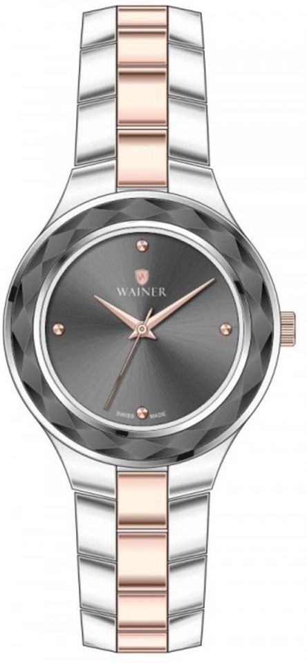 Wainer WA.18041-D Quartz Swiss Made Çelik Gri/Rose 34 mm Kadın Kol Saati