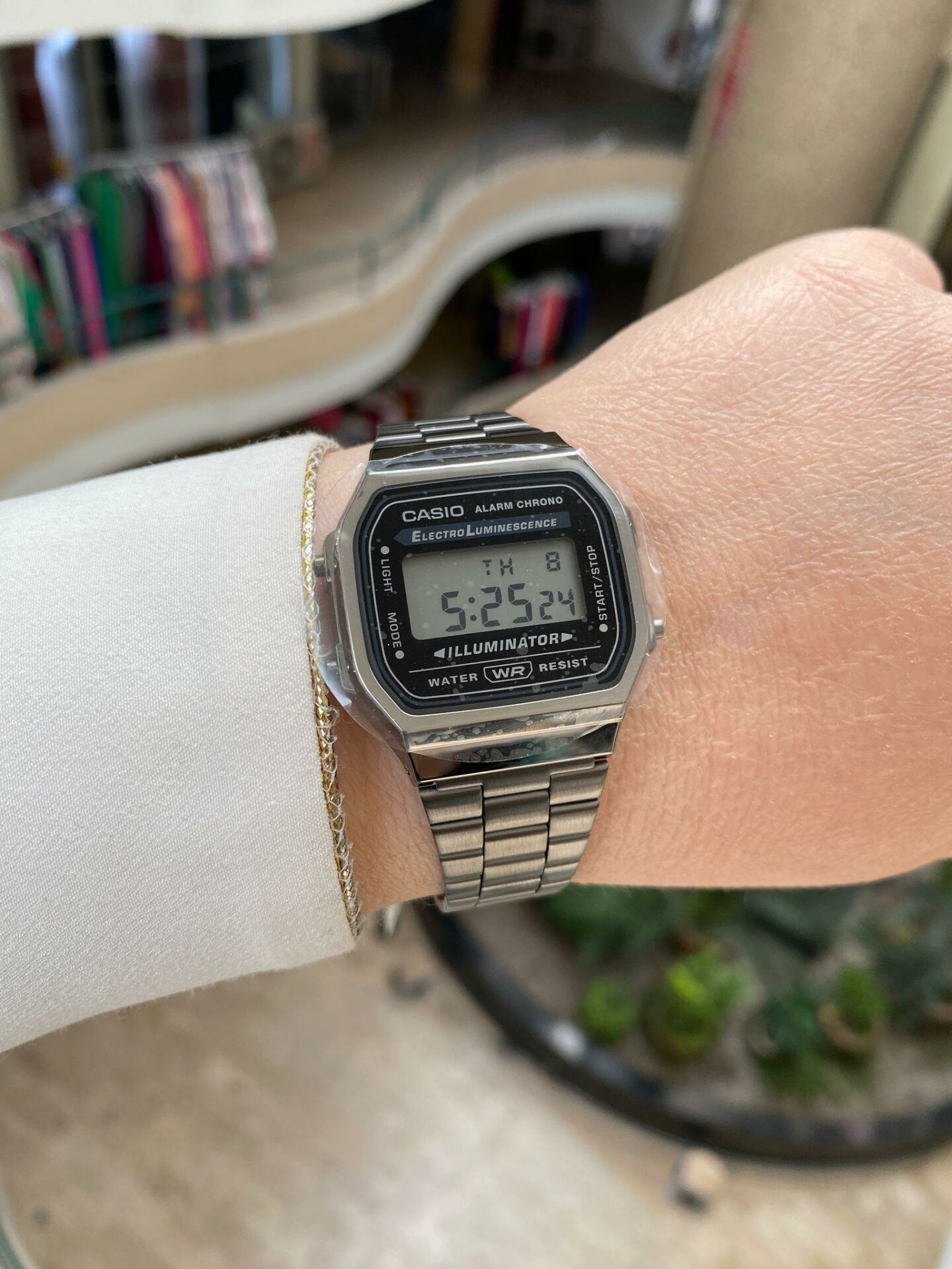 Casio A168WGG-1ADF Quartz Dijital Çelik Gri Organik Cam 36 mm Erkek Kol Saati