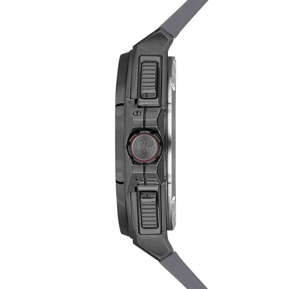 Jacques Philippe JPQGC488417 Quartz Swiss Made Silikon Gri Siyah Kadran  Safir Cam 44 mm Erkek Kol Saati