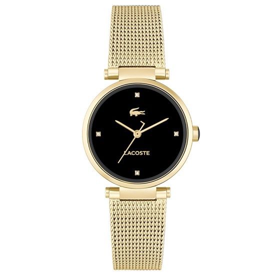 Lacoste LAC2001336 Quartz Hasır Altın Rengi Siyah Kadran 30 mm Kadın Kol Saati