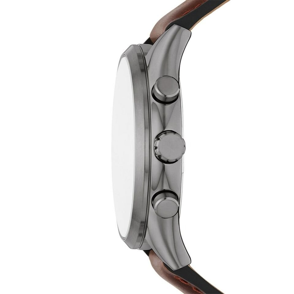 Fossil FBQ2814 Quartz Deri Kahverengi Siyah Kadran 44 mm Erkek Kol Saati