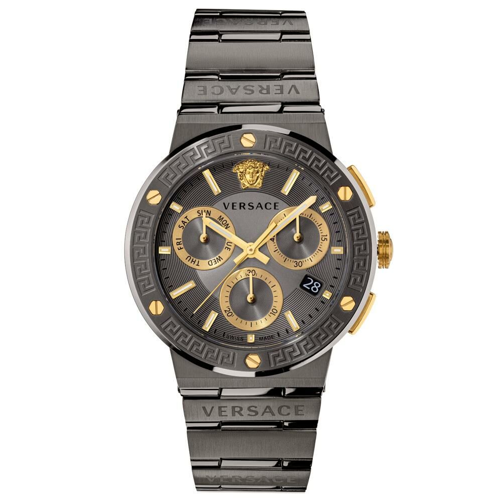 Versace VRSCVEZ900521 Quartz Swiss Made Çelik 43 mm Füme Erkek Kol Saati