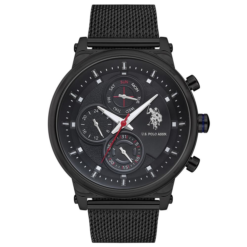 U.s. Polo Assn. USPA 1008-03 Quartz Hasır Siyah 46 mm Erkek Kol Saati