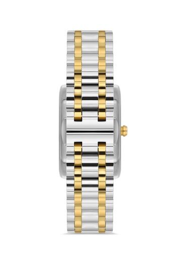 Ferro Quartz Çelik Altın/Gri Yeşil Kadran 22 mm Kadın Kol Saati