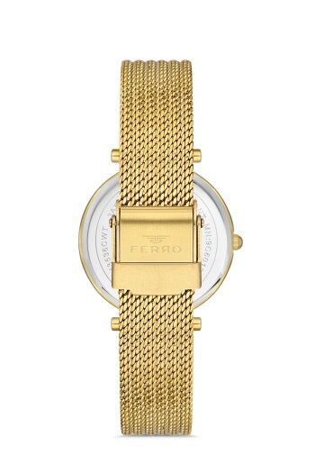 Ferro FL21318C-B Hasır Çelik Gold 32 mm Kadın Kol Saati
