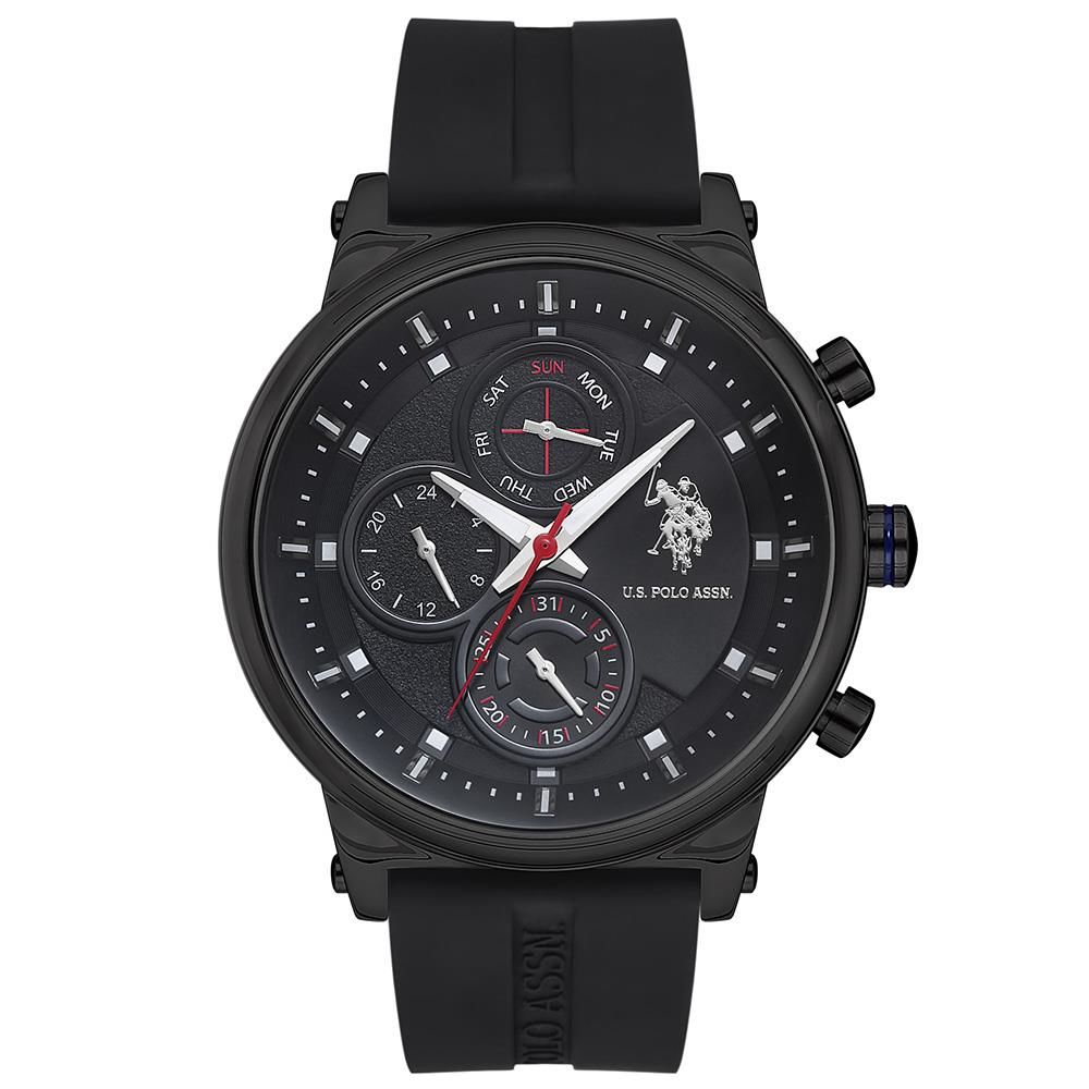 U.s Polo Assn. USPA 1008-07 Quartz Silikon Siyah 46 mm Erkek Kol Saati