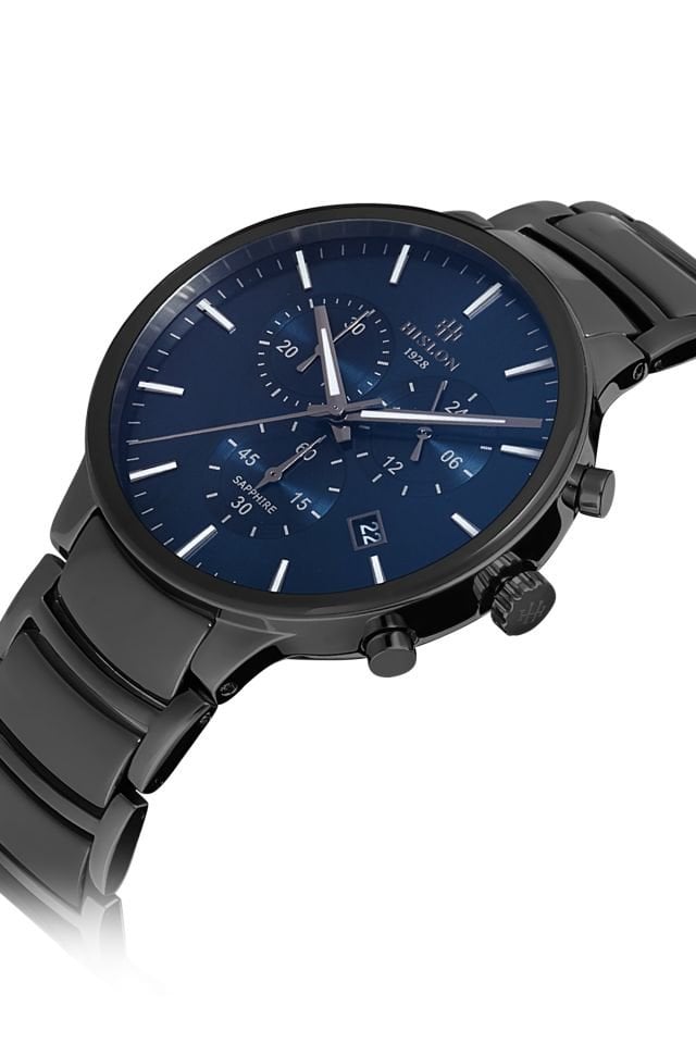 Hislon Ms110t-11sn Quartz Çelik/Seramik Siyah 42 mm Erkek Kol Saati AYNI GÜN KARGO