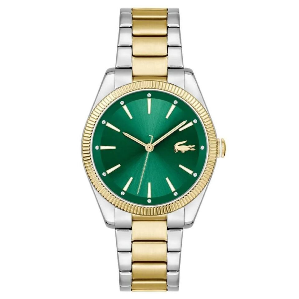 Lacoste 2001415 Quartz Çelik Altın/Gri Yeşil Kadran 36 mm Kadın Kol Saati