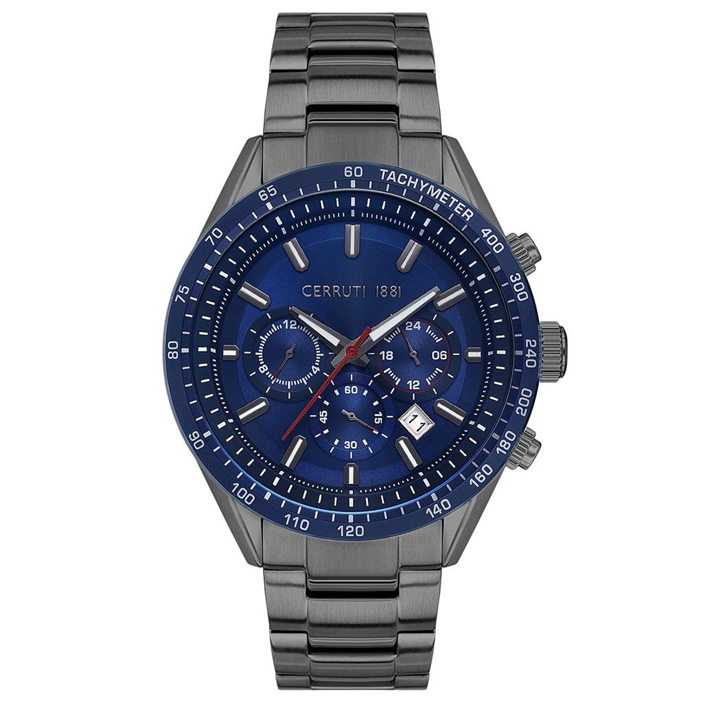 Cerruti 1881 CIWGK2230304 Quartz Çelik Füme 46 mm Erkek Kol Saati