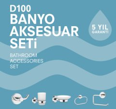 D100 Banyo Aksesuar Seti (5 Pçs)