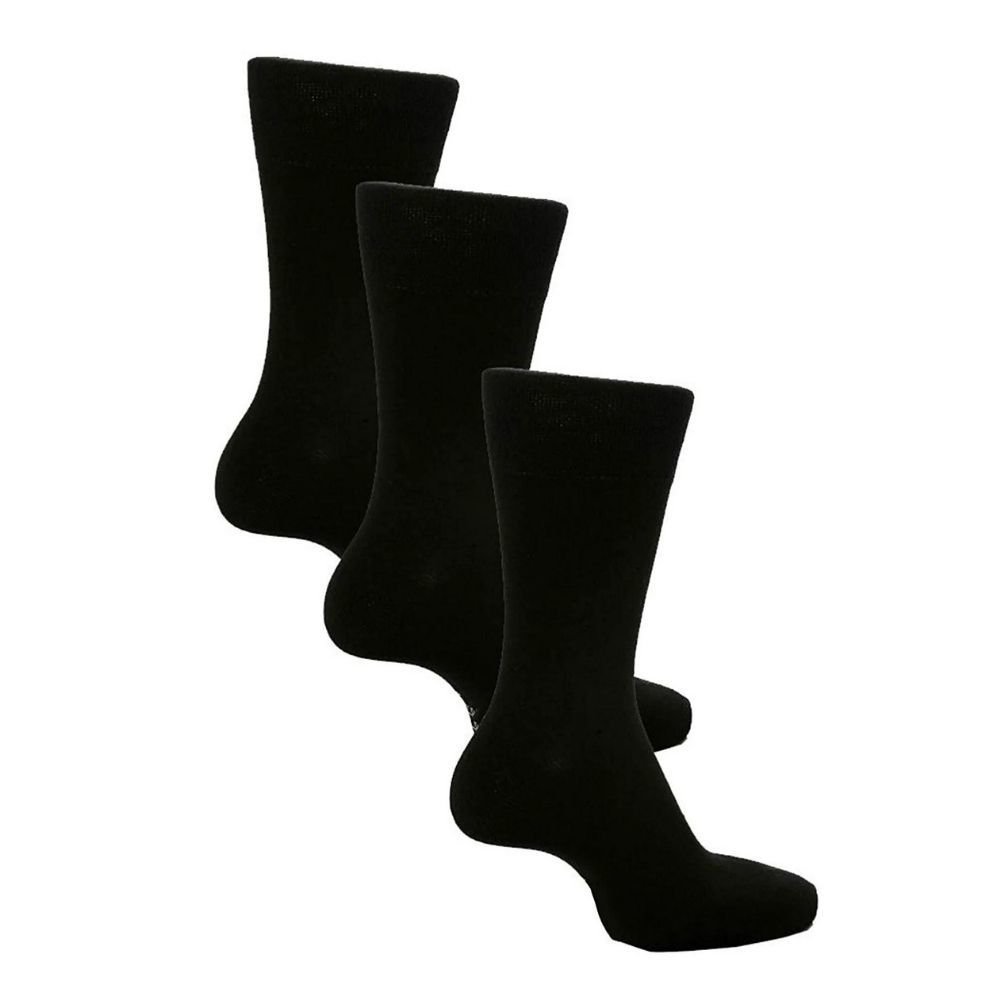 BGK Unisex 3 Çift Diyabet (ŞEKER) Çorap Siyah