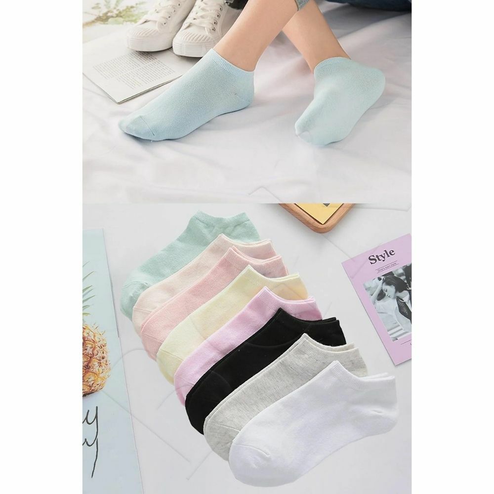 BGK 8'li Kadın Renkli Soft Renkli Patik Çorap