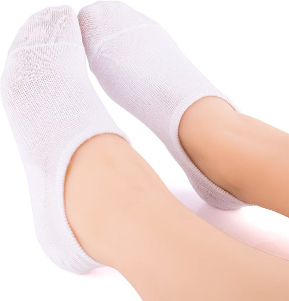 Unisex 6 Çift Pamuklu Görünmez Sneakers Çorap Beyaz (Ekonomik)