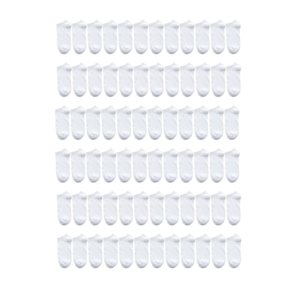 Unisex Siyah+Beyaz Koton 72 Çift Patik Ekonomik Fiyat Toptan Satış