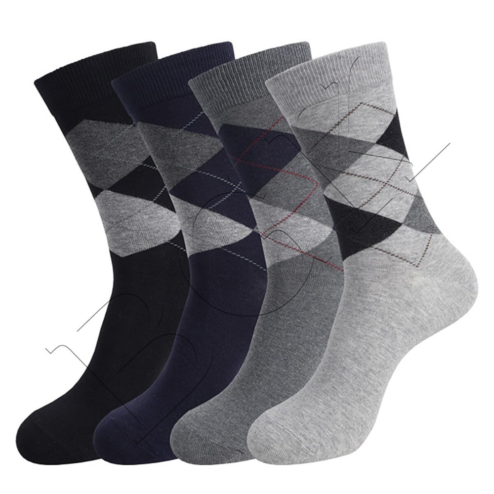 BGK 4 Çift Erkek Desenli Çorap Renkli