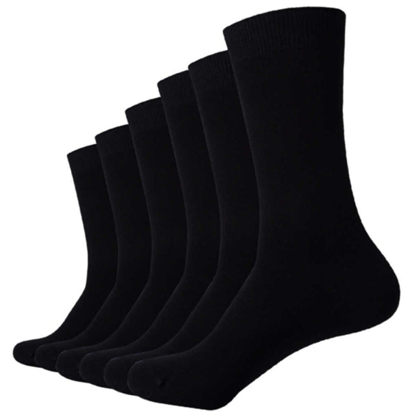 BGK 6 Çift Unisex Bambu Siyah Soket Çorap