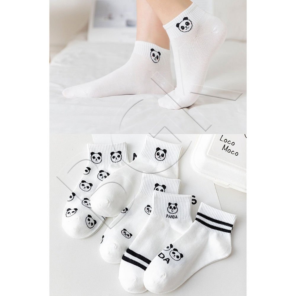 Bgk 5 Çift Panda Desenli Kısa Çorap