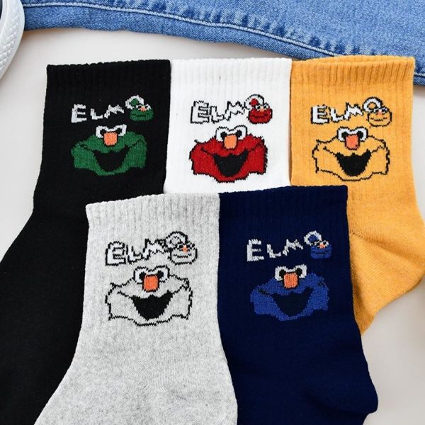 BGK Unisex 5 Çift Elmo Yazılı Desenli Çorap