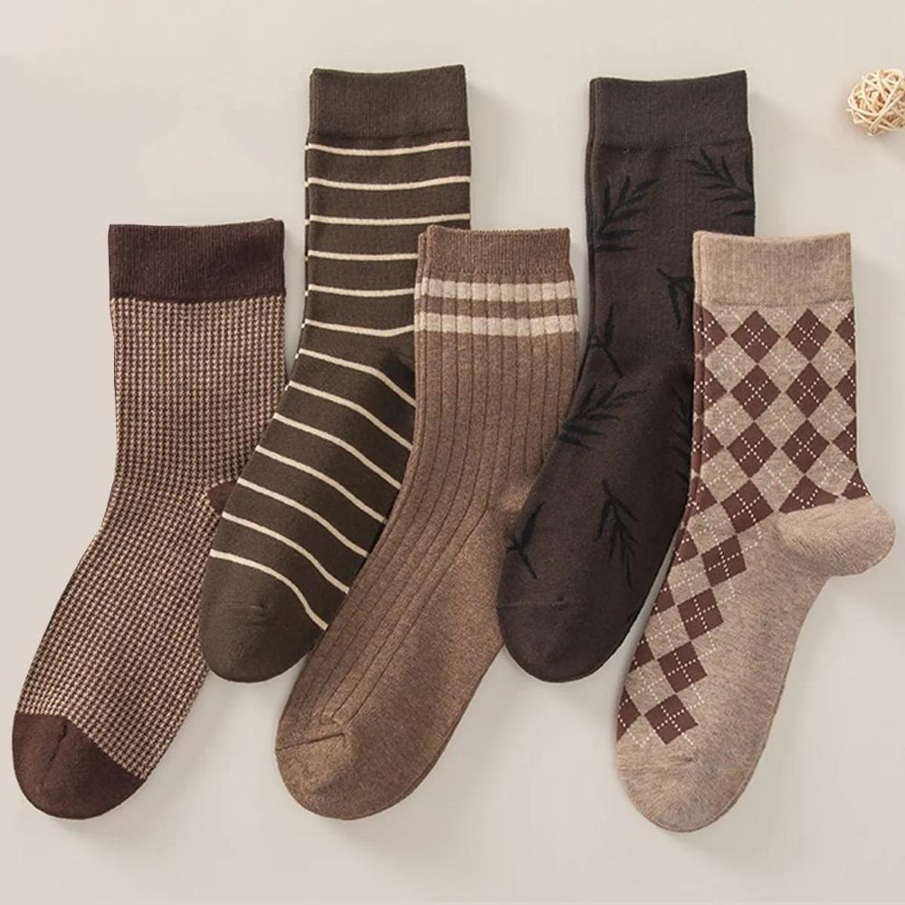 BGK 5 Çift Erkek Renkli Soket Çorap