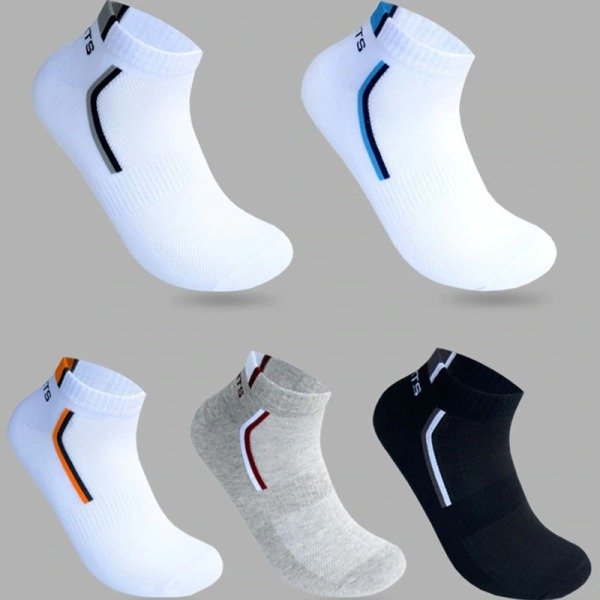 Unisex 5'li Spor Patik Çorap Renkli Extra Rahat