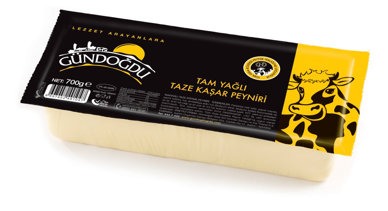Gündoğdu Taze Kaşar Peynir 700gr 3'lü