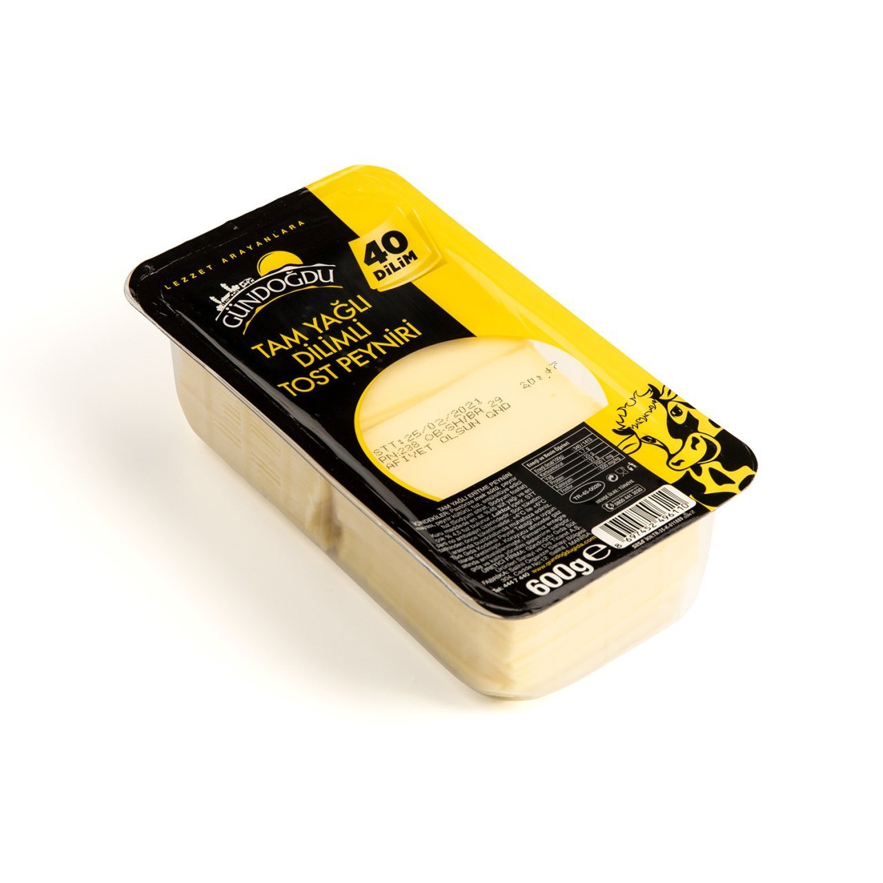 Gündoğdu Dilimli Tost Peyniri 600gr 6'lı