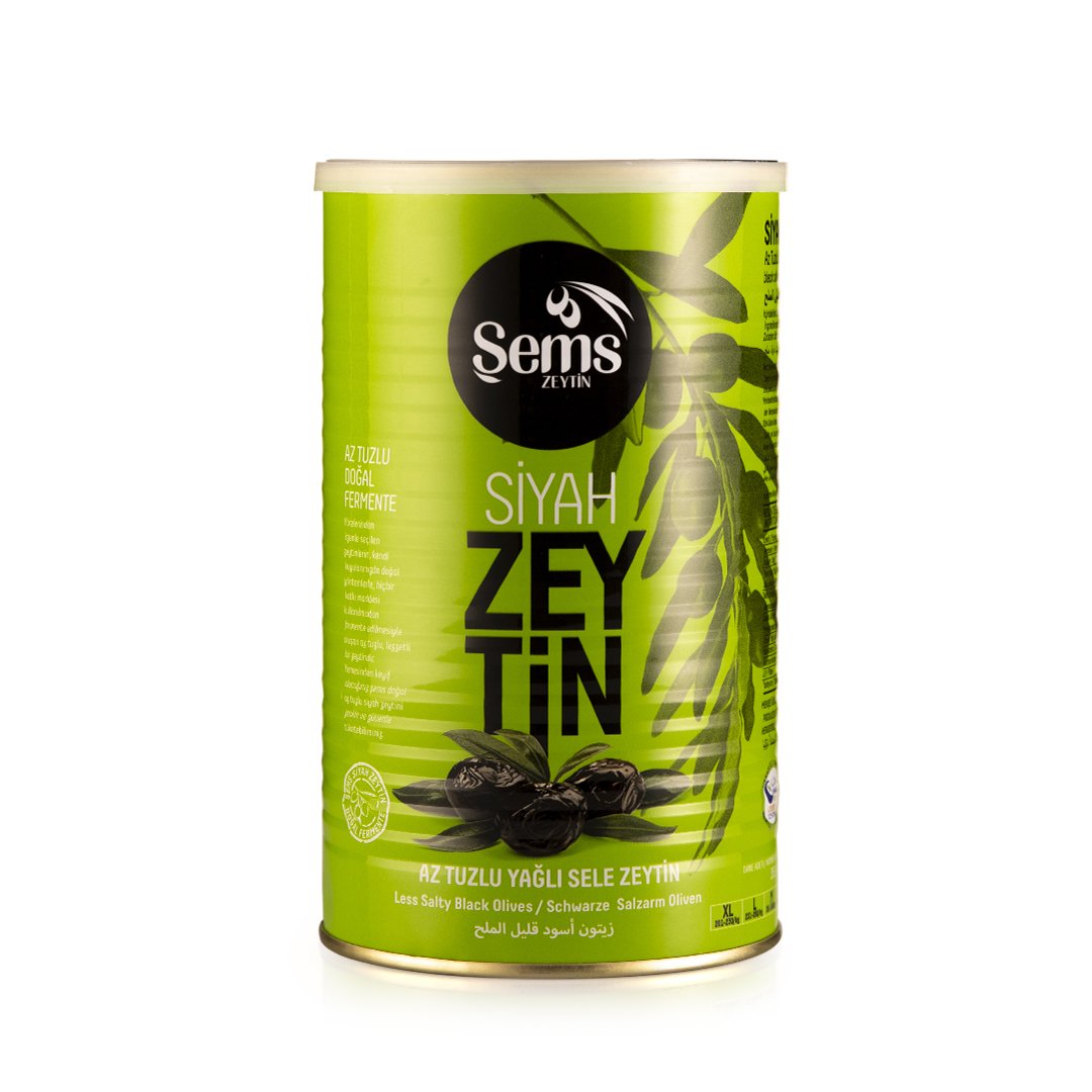 Şems Siyah Zeytin 351-380 Kalibre 900gr