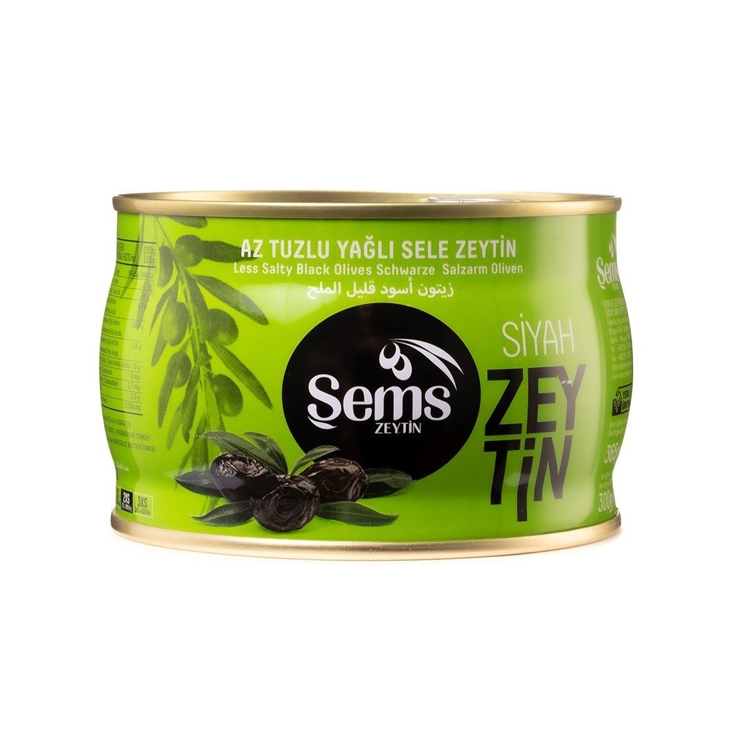 Şems Siyah Zeytin 351-380 Kalibre 300gr