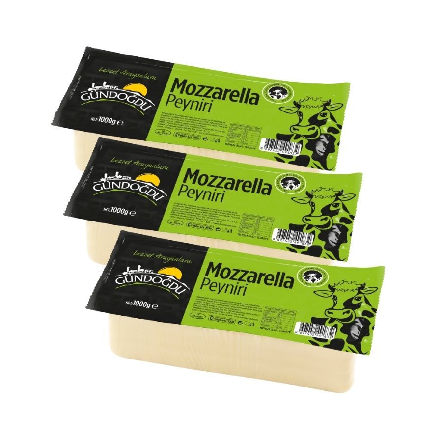 Gündoğdu Mozzarella Peyniri 1000gr 3'lü Blok Toplam 3 KG