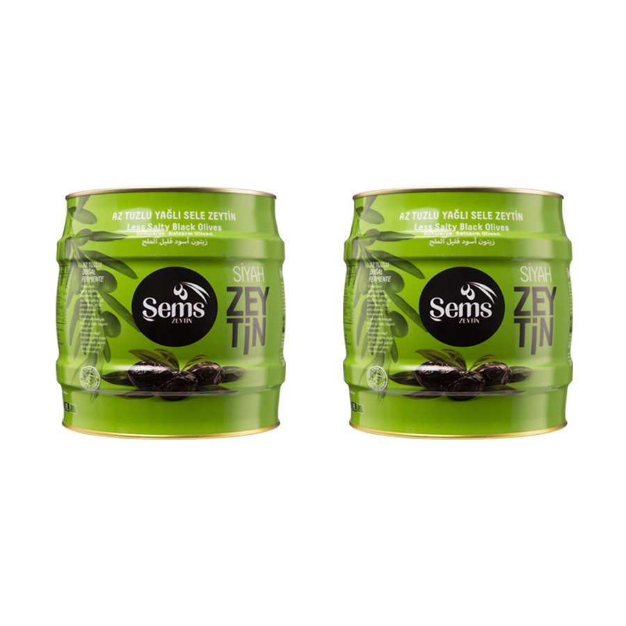 Şems Siyah Zeytin 351-380 Kalibre 2000gr 2'li