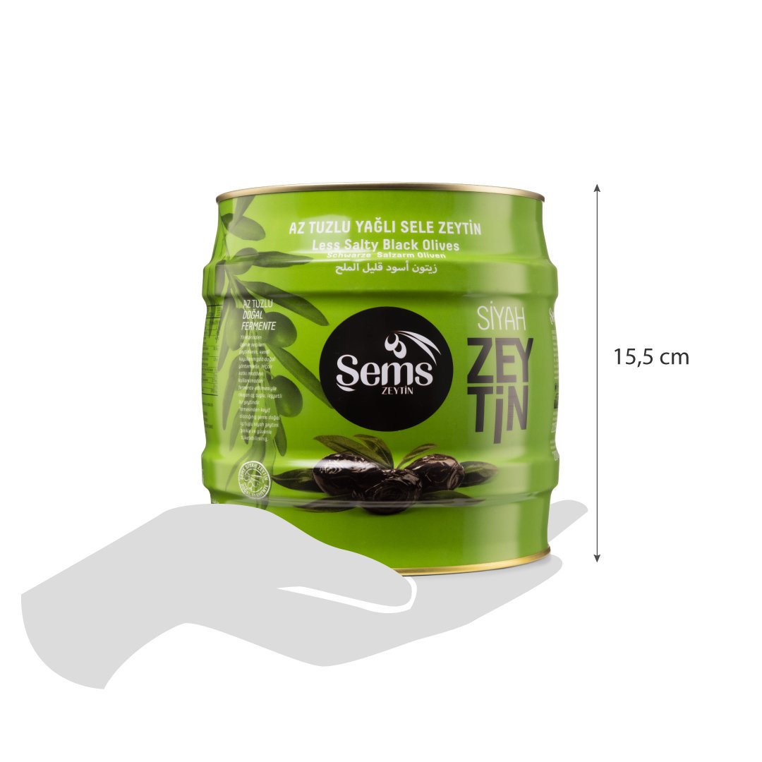 Şems Siyah Zeytin 351-380 Kalibre 2000gr 2'li