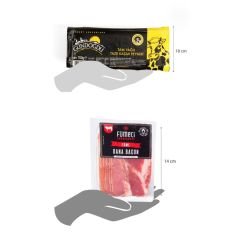 Pratik Kahvaltı Paketi Gündoğdu Kaşar Peyniri 700gr 2’li + Fümeci Smokehouse Dana Bacon 100gr 2’li