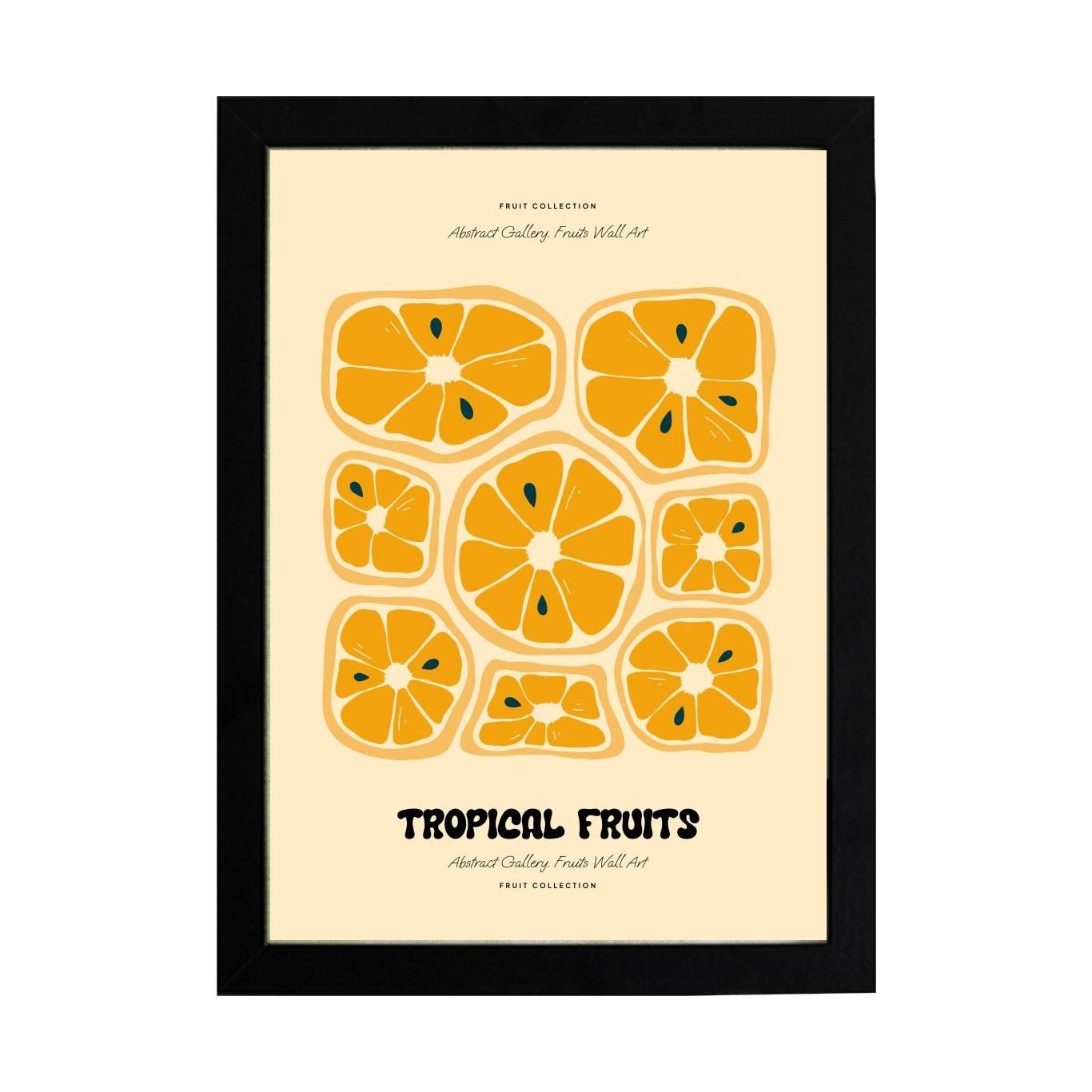 Portakal Bahçesi Poster Tablo 21 x 30cm - Siyah Çerçeveli