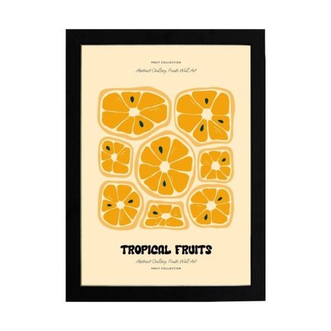 Portakal Bahçesi Poster Tablo 21 x 30cm - Siyah Çerçeveli