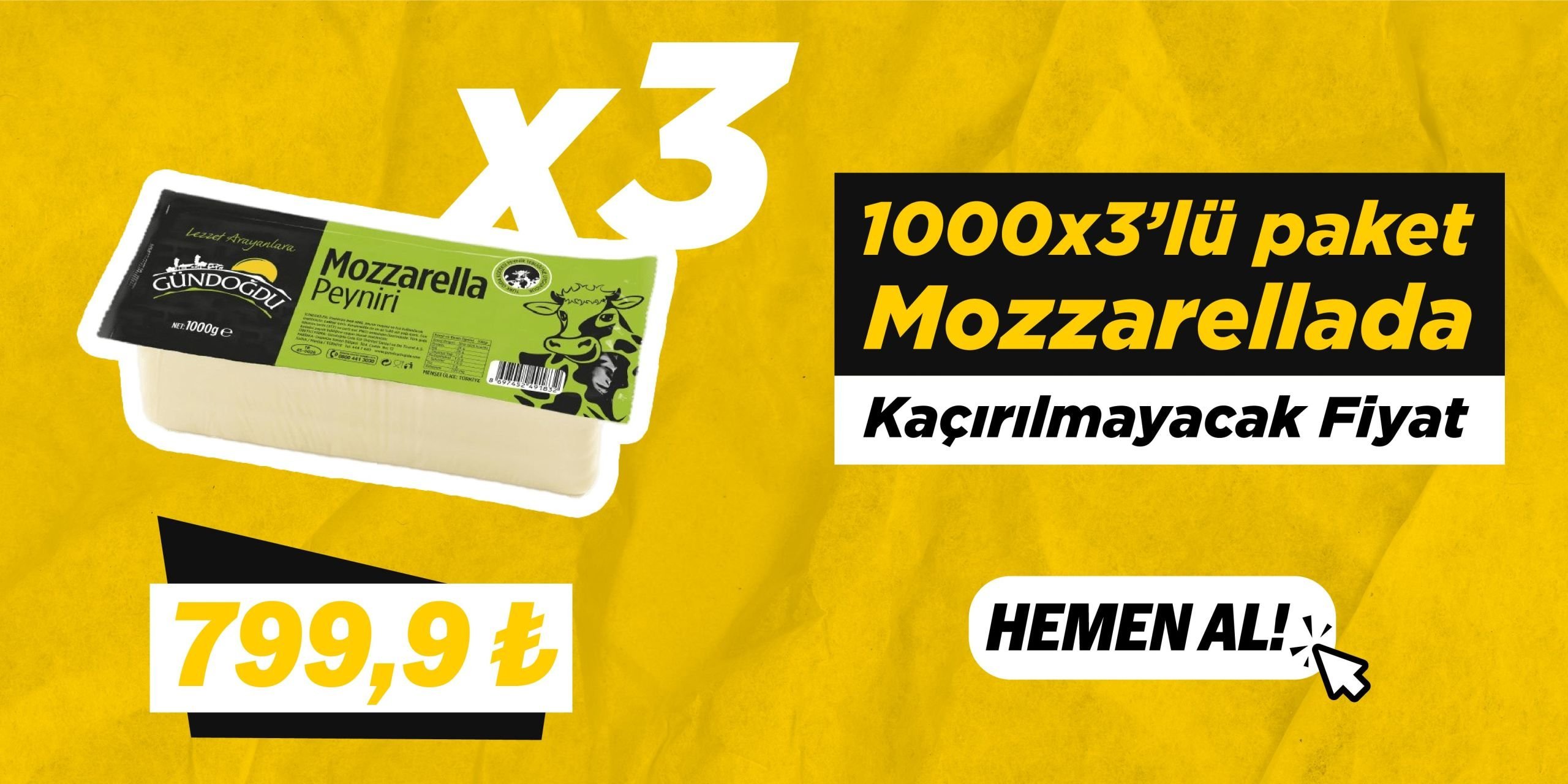 Mozzarella 3 lü blok kampanya