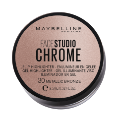 Maybelline New York Face Studio Chrome Jelly Aydınlatıcı 30 Metallic Bronze