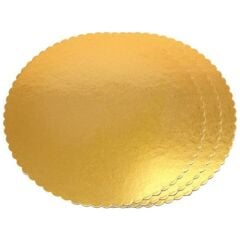 Turta Mendili / Pasta Altlığı Gold -Altın İnce Yuvarlak 20 cm 50 adet
