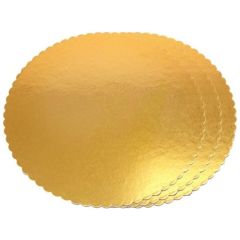 Turta Mendili / Pasta Altlığı Gold -Altın İnce Yuvarlak 22 cm 50 adet