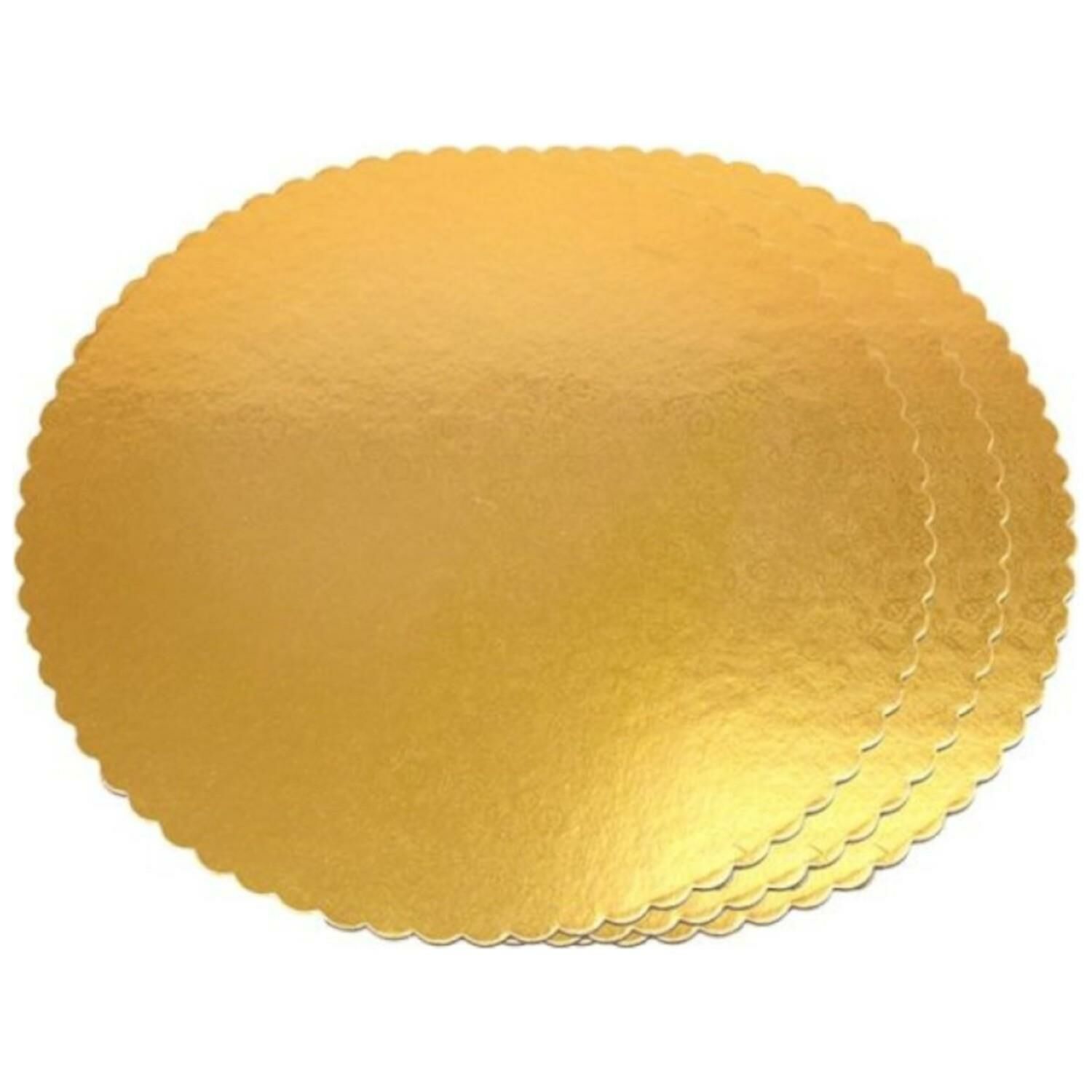 Turta Mendili / Pasta Altlığı Gold -Altın İnce Yuvarlak 26 cm 50 adet