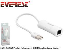 EWR-565N1 Router Kablosuz Pocket 150Mbps Kablosuz-N Router/Repeater/Access Point/Client Everest