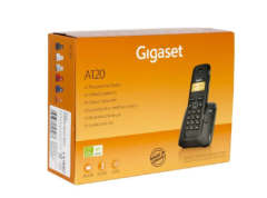 GIGASET A120 SİYAH TELEFON ALFANÜMERİK EKRAN AYDINLATMALI TELEFON ÇOK DİLLİ TELEFON ANALOG DECT GAP